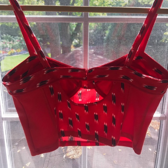 💲Reduced💲Urban Outfitters Red Bustier Crop Top - Picture 3 of 5
